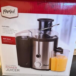 Parini Stainless Steel Multi-Speed Power Juicer - Silver/Black